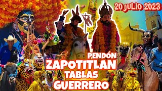 Pendón Zapotitlán Tablas Guerrero  20 Julio 2023 [upl. by Rtoip]