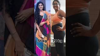 Weight loss transformation  19 kg down  70 kg to 51 kg weightloss pcosweightloss yoga [upl. by Ruy]