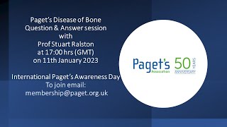 Join Prof Ralston for a Q and A on Pagets Disease of Bone [upl. by Halvaard]