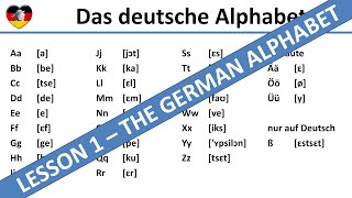 The German Alphabet  Learn German Lesson 1  Complete A1B1 Course  deutsches Alphabet [upl. by Rutra]