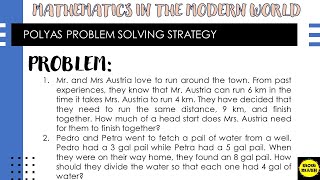 POLYAS PROBLEM SOLVING STRATEGY [upl. by Rabi362]