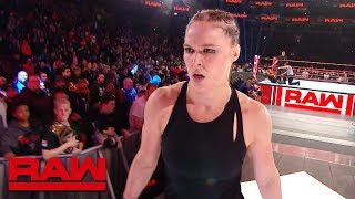 Ronda Rousey continues to brutalize Becky Lynch after Raw Exclusive March 4 2019 [upl. by Adnahsar]