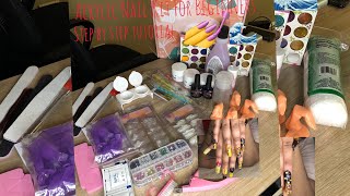 Unboxing amp Using COOSERRY Acrylic Nail Kit From Amazon💅✨  Beginner Friendly 👯‍♀️💅 [upl. by Attenaej]