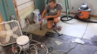 how we removed our asbestos floor tiles [upl. by Wiles964]