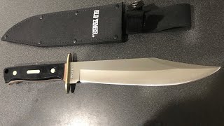 Schrade Old Timer Bowie Knife Review Classic Throwback [upl. by Thrasher]