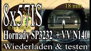 8x57IS SP3232 N140 Wiederladen Testen [upl. by Dorreg]