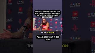 Steven Adams funny moment from media day rockets nba stevenadams [upl. by Gallenz]