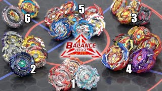 ALL BALANCE TYPE BEYBLADES Season 16 Epic Marathon Battle in ANIME STADIUM  Beyblade Burst [upl. by Dunson]