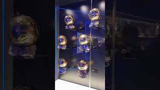 Les Ballon dOr de Messi et ses Soulier dOr exposés au musée du Barça football shorts [upl. by Name]