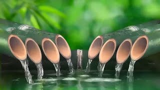 Relaxing music and sound of bamboo water helps to stabilize the mind restore health Stress Relief [upl. by Eetsim]