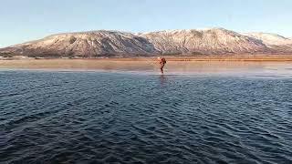 Wild skating in Iceland Laugarvatn 201124 [upl. by Yrrag]