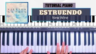 Estruendo  New Wine  Tutorial Piano [upl. by Monk]