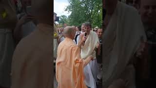 HH Radhanath Swami dancing  Zurich [upl. by Dnaltiac720]