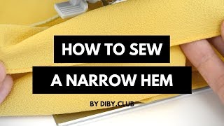 How to Sew a Narrow Rolled Hem Sewing Tutorial [upl. by Notnilk973]