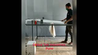 Manual PP HDPE Leno bags Cutting Machine 91 8108585845 [upl. by Annawt]