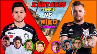 Xantares vs Niko pt2 With S1mple and Monesy  FPL Csgo Stream Battles [upl. by Assenaj]