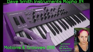 Dave Smith Mopho X4 2016 Motions amp Grooves Analog Synthesizer Rik Marston [upl. by Adihsaar]