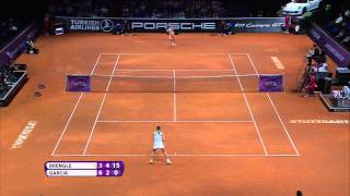 Madison Brengle USA vs Caroline Garcia FRA 24 April 2015  Porsche Tennis Grand Prix 2015 [upl. by Stead493]