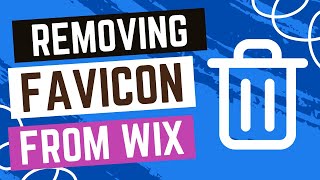 How To Remove Favicon From Wix Site [upl. by Goodson]