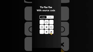 TicTacToe game using html Css and javascript shorts tictactoegame [upl. by Aleunam]