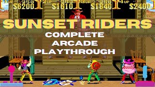 Sunset Riders 1991 Arcade Throwback  Full Playthrough  Rootin Tootin Wild West Fun [upl. by Ellinehc355]