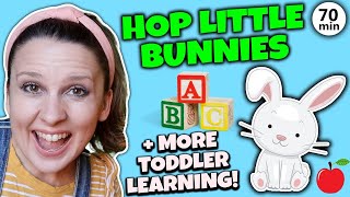 Hop Little Bunnies with Ms Rachel  More Nursery Rhymes amp Kids Songs  Toddler Learning Video [upl. by Landis]