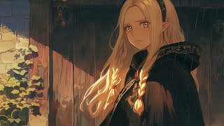 Relaxing Medieval Music  Fairy Tale Tavern in Rain Soothing DnDRPG Music Game Fantasy Ambience [upl. by Letsirc]