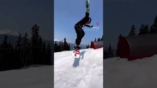 Pair of 180’s with a tube in the middle whistler snowboarding spring park [upl. by Oryaj81]