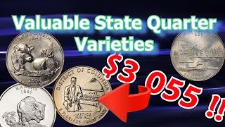 5 State Quarter Varieties Worth Good Money [upl. by Cousins]