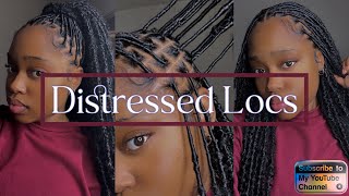 KNOTLESS SOFT LOC TUTORIAL  DISTRESSED BUTTERFLY LOCS  DIY [upl. by Anikes]