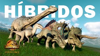 😱 TODOS LOS HÍBRIDOS 😱  NUEVO DLC JURASSIC WORLD EVOLUTION 2 [upl. by Ahtenek647]