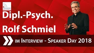 DiplPsych Rolf Schmiel im interview  Speaker Day 2018 [upl. by Ard]