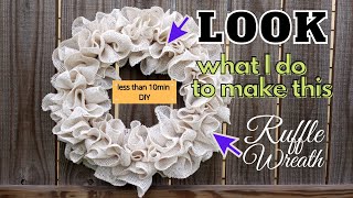 DIY Burlap Ruffle Wreath Burlap Wreaths Burlap wreath Ideas [upl. by Moe]