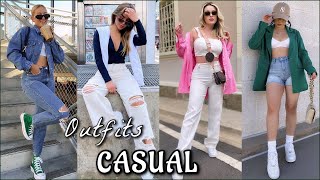 CASUAL OUTFITS IDEAS MODA 2024  IDEAS DE OUTFITS CASUALES EN TENDENCIAS 2024 [upl. by Ecnadnak118]