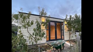 Cement Board Cladding Garden Room Built in Suffolk [upl. by Shu789]