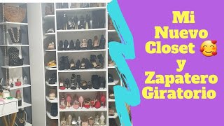 ORGANIZANDO MI NUEVO CLOSET Y ZAPATERO GIRATORIO 🥰 [upl. by Kelbee]