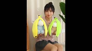 Custom Creative New Banana Transformed Into Donkey Fruit Doll Plush Toy Banana Cute Donkey Doll [upl. by Pompei]