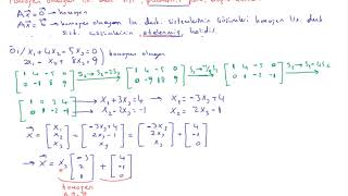 16 Lineer cebir  Homojen olmayan lineer denklem sistemleri ve dogÌ†ru denklemi [upl. by Aidul]