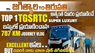 Jagityal To Tirupathi TSRTC Super Luxury Bus journey Vlog By Praveen Talks [upl. by Miarzim115]