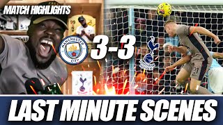 LAST MINUTE SCENES KULU SAVES SPURS AT THE ETIHAD Manchester City 33 Tottenham MATCH HIGHLIGHTS [upl. by Aneelahs]