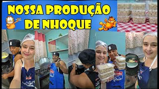 NOSSA PRODUÇÃO DE NHOQUE  UM POUCO DO NOSSO TRABALHO🍝 [upl. by Assenab]