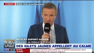 Plainte de CCastaner Nicolas DupontAignan réagit en direct sur LCI [upl. by Ettenot]