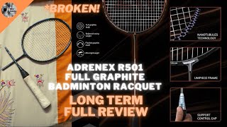 FULL REVIEW  ADRENEX R501 GRAPHITE Badminton Racquet [upl. by Caro258]