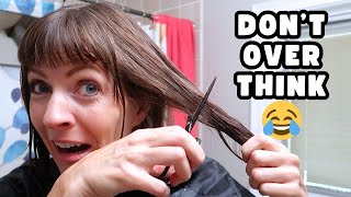 DIY Choppy Bob Tutorial for Dummies 😂😂😂 [upl. by Milissa]