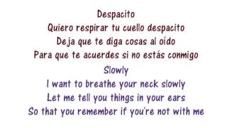 despacito lyrics in English and Spanish [upl. by Bertina]