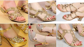 BRIDAL FOOTWEAR COLLECTION 2024 PARTY WEAR DRESSE SANDALS DESIGN FOR LADIES [upl. by Ellehcim388]