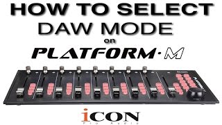 How to Select DAW Mode on Platform M Without the Optional Platform D LCD Display [upl. by Seaden902]