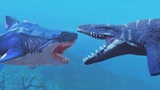 NEW MEGALODON vs MOSASAURUS  Feed and Grow Fish  Part 95  Pungence [upl. by Zena]