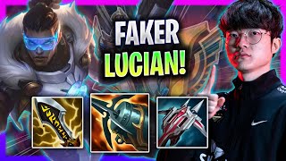 FAKER LUCIAN MID GAMEPLAY SOLOQ  T1 Faker Plays Lucian Mid vs Azir  Season 2024 [upl. by Lim116]