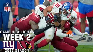 New York Giants vs Arizona Cardinals Game Highlights  NFL 2023 Week 2 [upl. by Rudyard63]